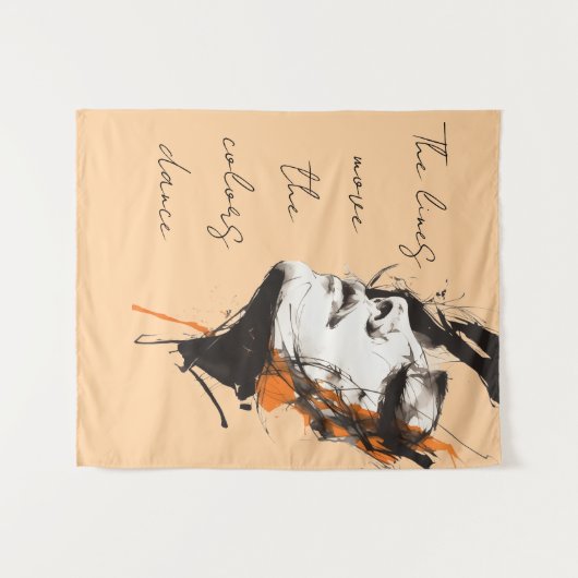 Silent Power Tapestr Wandteppich (Vorderseite (Horizontal))