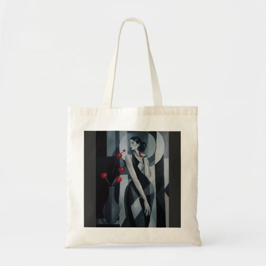 Silent Pulse Art Deco Frau Tote Bag Tragetasche (Vorne)