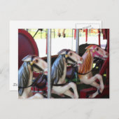 Silent Racers Karussell Pferd Foto Postkarte (Vorne/Hinten)