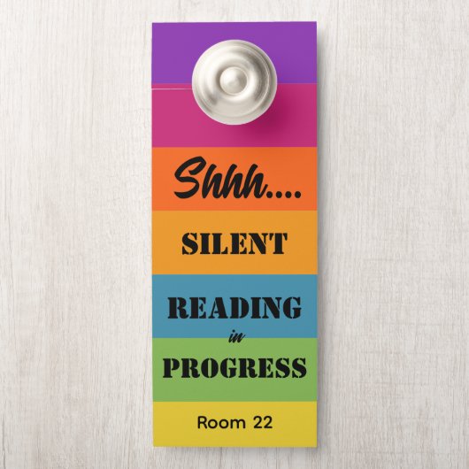 Silent Reading im Progress-Klassenzimmer Türanhänger (Auf Knauf)