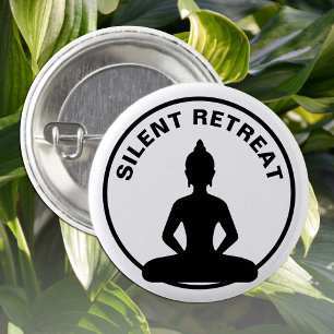 SILENT RETREAT/Vipassana-Meditation (Buddha) Button