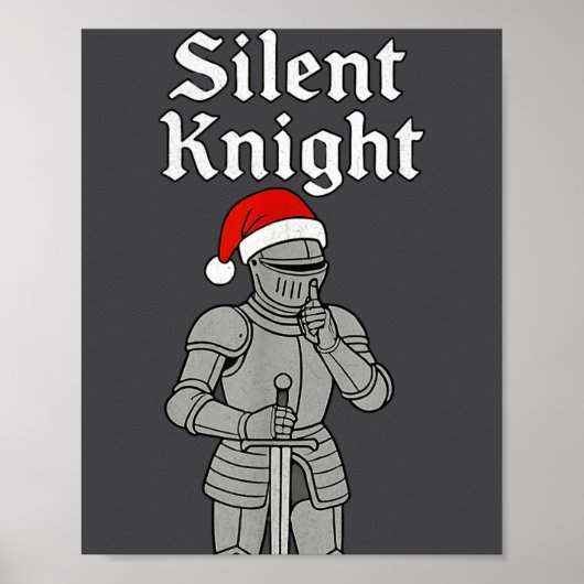 Silent Santa Knight Christmas Holiday Xmas Theme M Poster (Vorne)