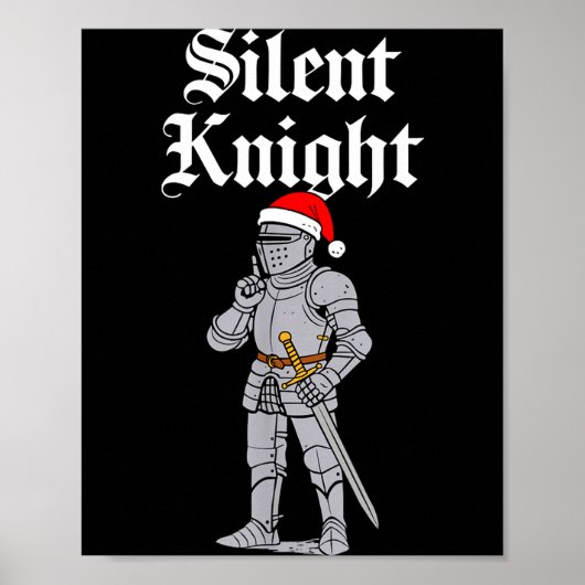 Silent Santa Knight Christmas Medieval Costume Men Poster (Vorne)