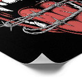 Silent Scream Mouth Illustration Poster (Ecke)