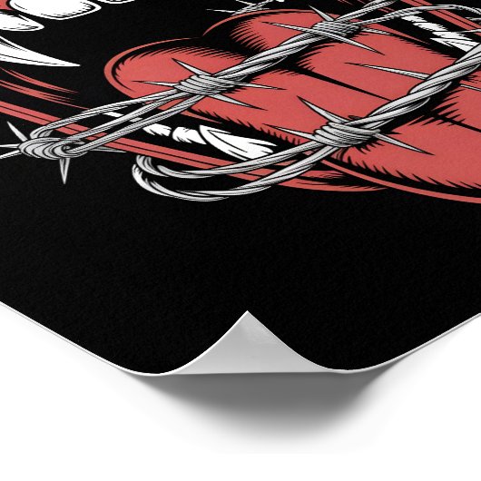 Silent Scream Mouth Illustration Poster (Ecke)