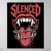 Silent Scream Mouth Illustration Poster (Vorne)