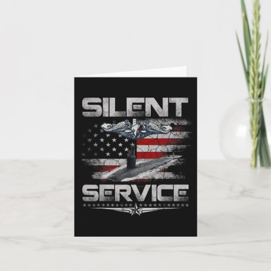Silent Service U's U's Submarines Forces Patriotic Karte (Vorderseite)