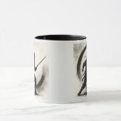 Silent Shadow – Ninja Ink Art Mug Tasse (Zentrum)