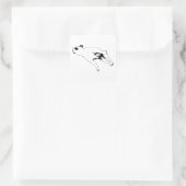 Silent Sleigh-Eve Stretch Quadratischer Aufkleber (Tasche)