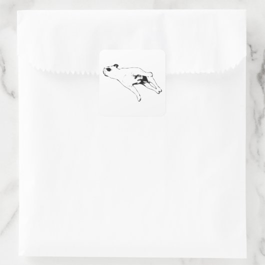 Silent Sleigh-Eve Stretch Quadratischer Aufkleber (Tasche)