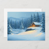 Silent Snow Feiertagspostkarte (Vorne/Hinten)