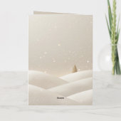 Silent Snow, Soft Glow;Minimalist ElegantChristmas Karte (Rückseite)