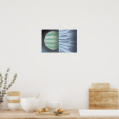 Silent spaceport overlooking an unknown planet. poster (Küche)