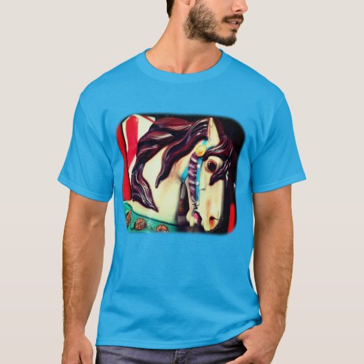 Silent Steed Carousel Pferd T-Shirt (Vorderseite)