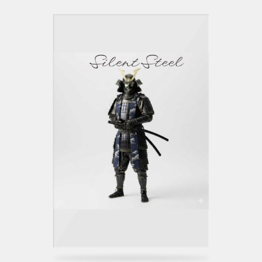 Silent steel samurai acrylschild (Vorderseite)