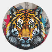 Silent Strength -  Runder Aufkleber (Vorderseite)