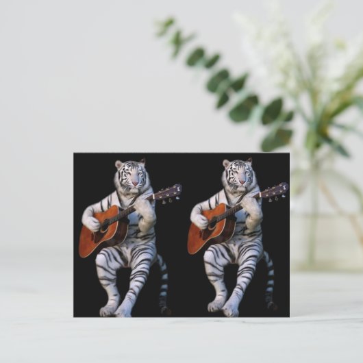 Silent Strings – Elegant Postcard Postkarte (Stehend Vorderseite)