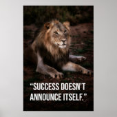 Silent Success Lion Quote Poster -Poster Design (Vorne)