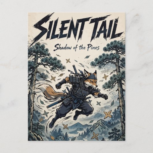 Silent Tail Feiertagspostkarte (Vorderseite)