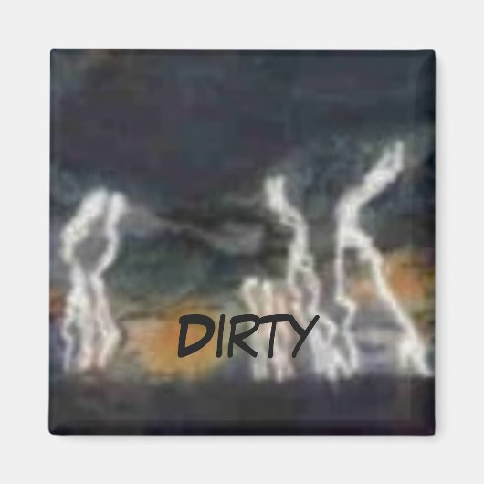 "Silent Thunder" Abstraktes Geschirrspüler Status Magnet (Vorne)