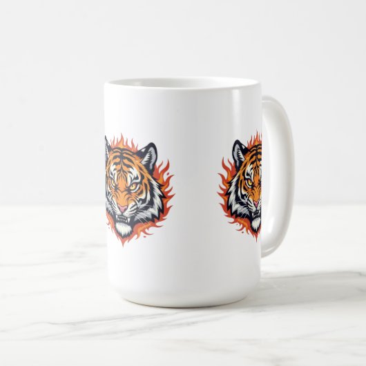 Silent Tiger – Precision and Power Kaffeetasse (VorderseiteRechts)