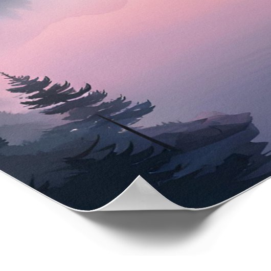 Silent Valley bei Sunset Poster (Ecke)