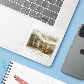 Silent Watching Whimsical Farmhouse Animals Aufkleber (Laptop mit iPhone)