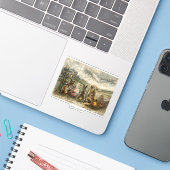 Silent Watching Whimsical Farmhouse Animals Aufkleber (Laptop mit iPhone)