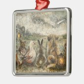 Silent Watching Whimsical Farmhouse Animals  Ornament Aus Metall (Links)