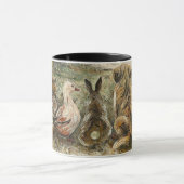 Silent Watching Whimsical Farmhouse Animals Tasse (Zentrum)