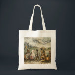 Silent Watching Whimsical Farmhouse Animals  Tragetasche<br><div class="desc">This tote bag features unlikely animal friends gathered around a cozy campfire on a peaceful farm. The warm and rustic scene makes it perfect for animal lovers, fans of cute farm animals, and anyone who enjoys charming countryside artwork. Great for everyday use, grocery shopping, school, or casual outings. A delightful...</div>