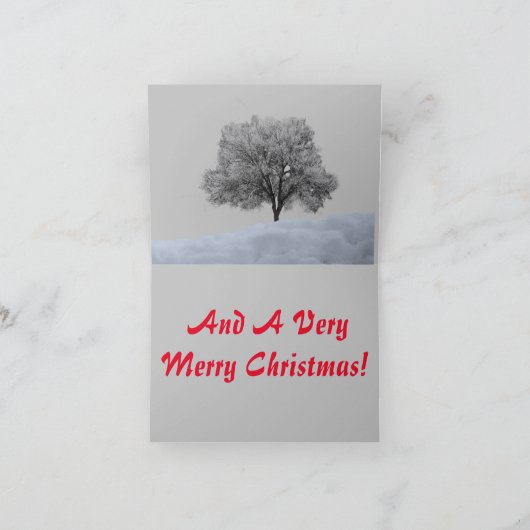 Silent Wonder Weihnachtskarte Kardinal Dankeskarte (Innenseite)