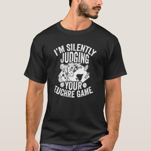 Silently Judging Euchre Card Game Euchre Player Sp T-Shirt (Vorderseite)