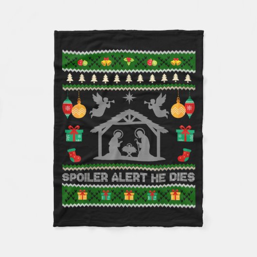 Siler-Alarm Er stirbt Jesus Weihnachtskrippe Hässl Fleecedecke (Vorderseite)