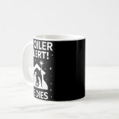 Siler Alert He Dies, Funny Christmas, Nativity Sce Kaffeetasse (Vorderseite Links)