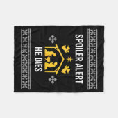 Siler Alert He Dies Funny Nativity Christmas  Fleecedecke (Vorderseite (Horizontal))