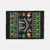 Siler Alert He Dies Jesus Nativity Scene Ugly Chri Fleecedecke (Vorderseite (Horizontal))