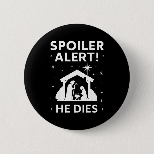 Siler Christmas Nativity Scene Funny Christian Slo Button (Vorderseite)