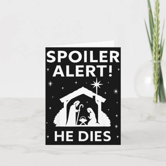 Siler Christmas Nativity Scene Funny Christian Slo Karte (Vorderseite)