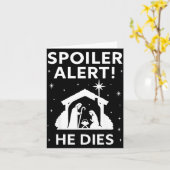 Siler Christmas Nativity Scene Funny Christian Slo Karte (Gelbe Blume)