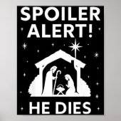 Siler Christmas Nativity Scene Funny Christian Slo Poster (Vorne)