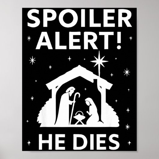 Siler Christmas Nativity Scene Funny Christian Slo Poster (Vorne)