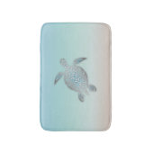 Siler Sea Turtle Beach Style Türkis Badematte (Vorderseite Vertikal)