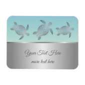Siler Sea Turtles Beach Style Magnet (Horizontal)