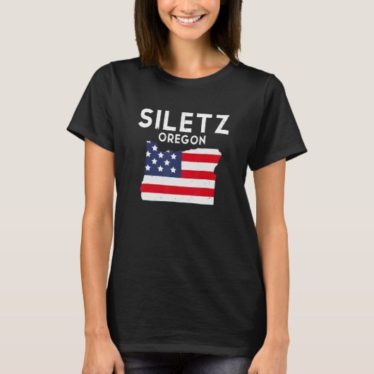 Siletz Oregon USA Staat America Travel Oregonian T-Shirt (Vorderseite)