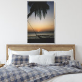 Silhierte leere Hängematte bei Sonnenuntergang Leinwanddruck (Insitu (Schlafzimmer))