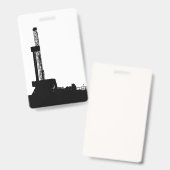 Silhouette-Abzeichen für Ölbohrturmbohrer Ausweis (Vorder- & Rückseite)
