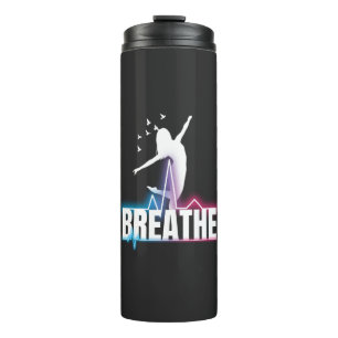 Silhouette Achtsamkeit, Meditation, Wellness Thermosbecher