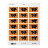 Silhouette Adressaufkleber (Vorne)