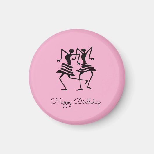 Silhouette African Art Celebration Dance Magnet (Vorne)